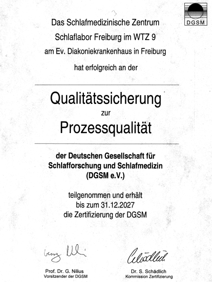 Zertifiziertes Schlaflabor Freiburg Zertifiziertes Schlaflabor Freiburg